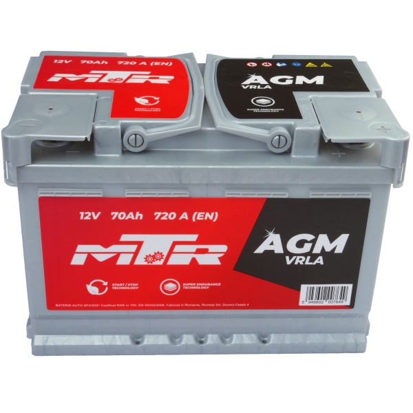 Baterie Mtr Agm-Vrla 70Ah 720A Start-Stop 12171770